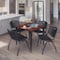Regency Kahlo Square Table & Chair Sets, 30 W, 30 L, 29 H, Wood, Metal, Plastic Top, Cherry TPL3030CHBK47BK - alternate 7
